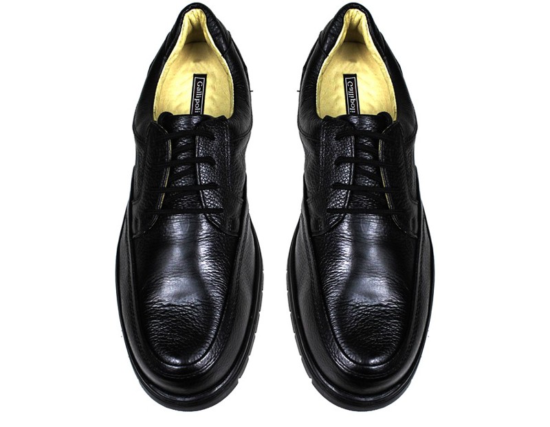 Sapato Casual Conforto Couro Floater Preto - GP3050FLOPTO Tamanho:37;Cor:Preto