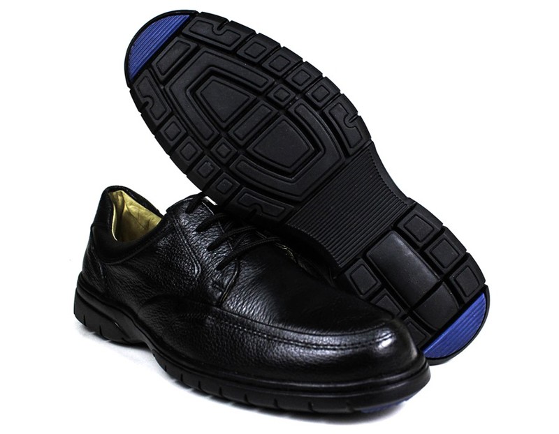 Sapato Casual Conforto Couro Floater Preto - GP3050FLOPTO Tamanho:37;Cor:Preto