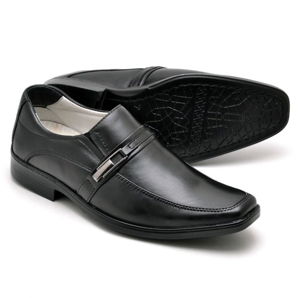 Sapato Conforto Couro Masculino  011 - RT0011MSTPTO Cor:Preto;Tamanho:37;Gênero:Masculino