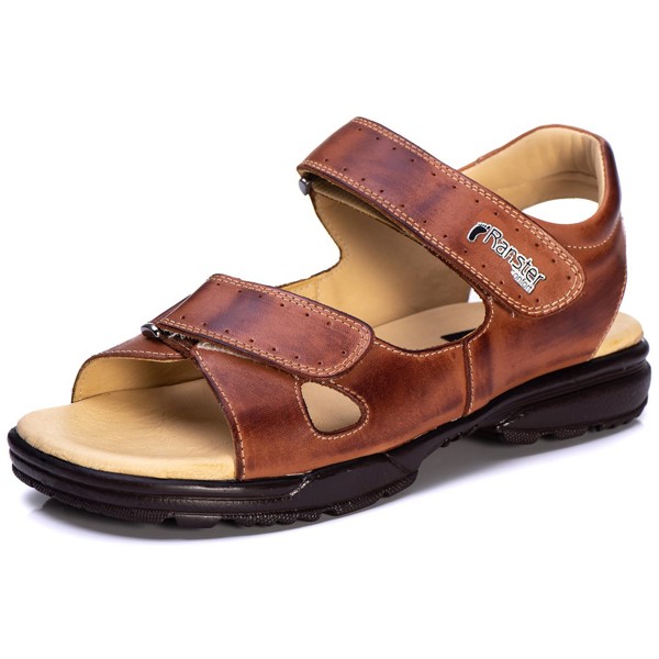 Sandália Masculina Conforto Couro Natural - RT0800MSTNAT