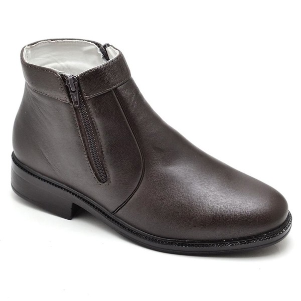 Botina Casual Conforto Couro de Carneiro Marrom - RT1500MSTCFE Cor:Marrom;Tamanho:37;Gênero:Masculino