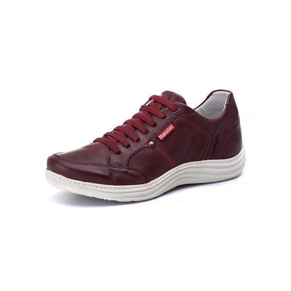 Sapatênis Casual Conforto Couro Vermelho - RT3000MSTBDO