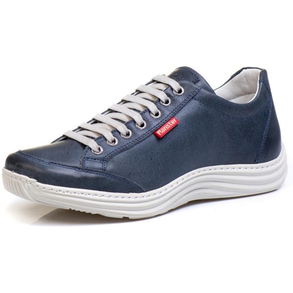 Sapatênis Casual Conforto Couro Azul - RT3001MSTAZU