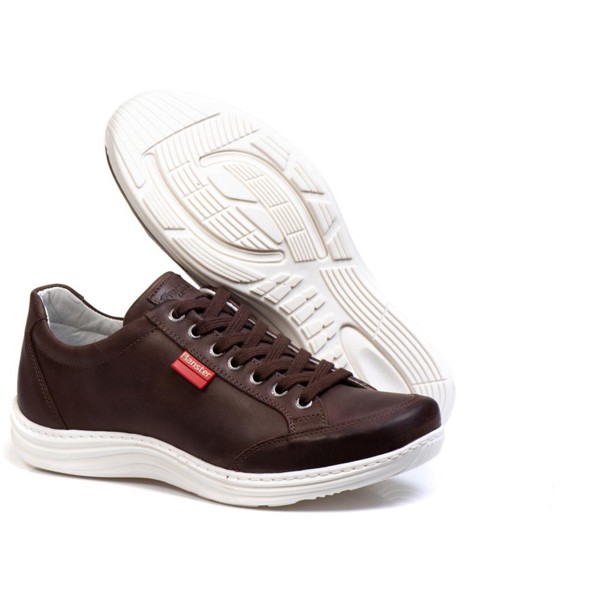 Sapatênis Casual Conforto Couro Marrom - RT3001MSTCFE