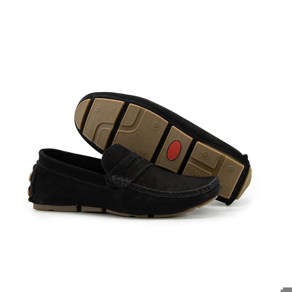 Mocassim Youth Couro Nobuck Preto 16005 - YTH16005PRET Tamanho:39