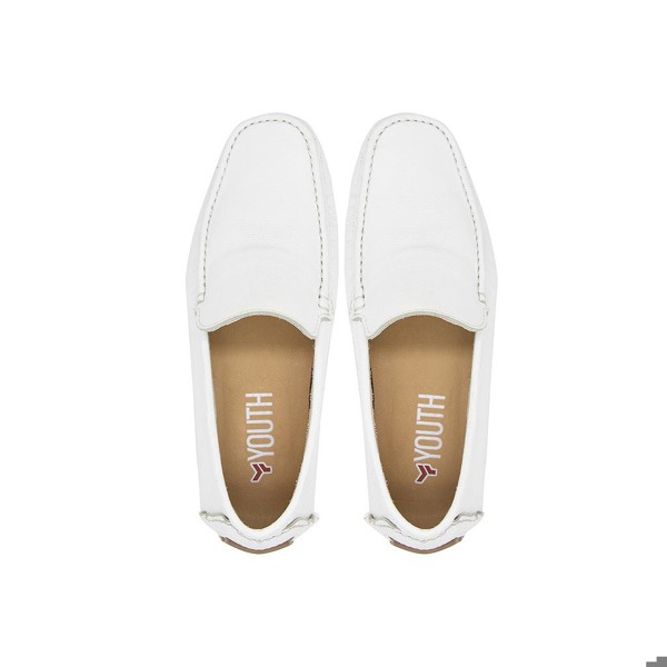 Mocassim Youth Couro Floater Branco - YTH16007BRAN Mocassim Youth Couro Nobuck Branco 16007 Tamanho:37