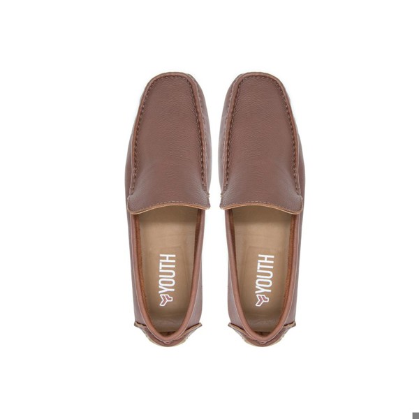 Mocassim Youth Couro Marrom Claro 16007 - YTH16007FLPH Tamanho:38
