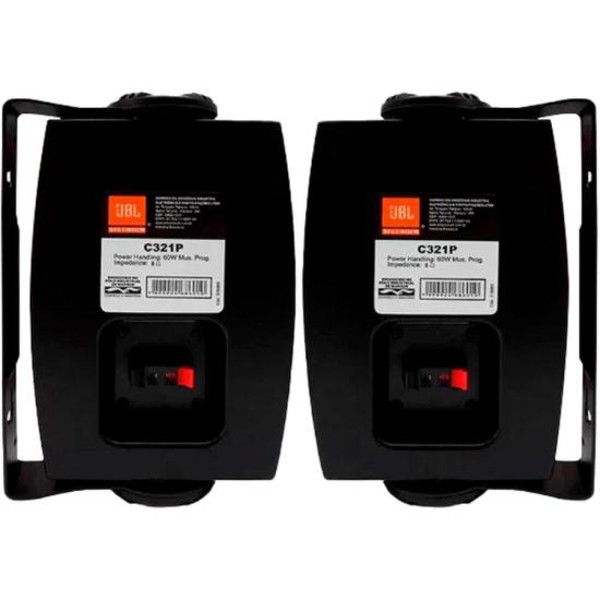 Par de Caixa Som Ambientare JBL C321P 30W Preta - PAR / 2