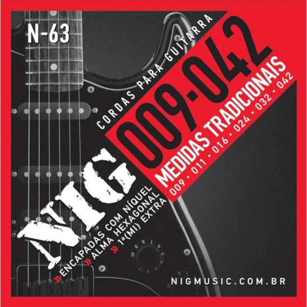 Encordoamento Para Guitarra .009 N63 NIG