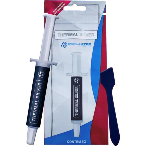 Pasta Térmica Thermal Silver Seringa 5g Prata Implastec