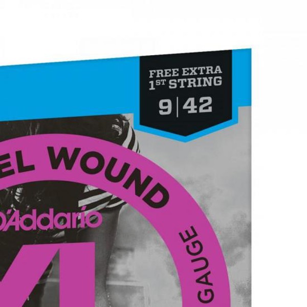 Encordoamento Guitarra .009-.042 XL Nickel EXL120-B D Addario Com Corda Extra PL009
