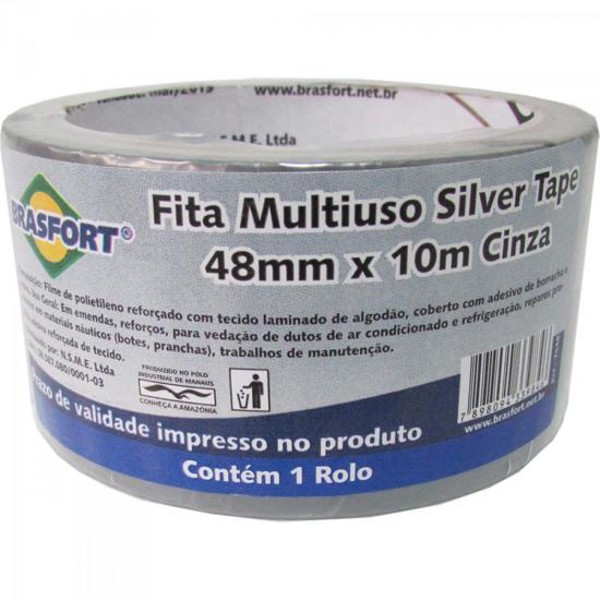 Fita Multiuso SILVER TAPE 48mm X 10m Cinza BRASFORT