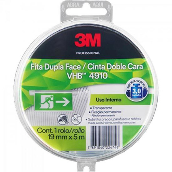 Fita Dupla Face 19mm x 5m VHB 4910 Estojo Transparente 3M