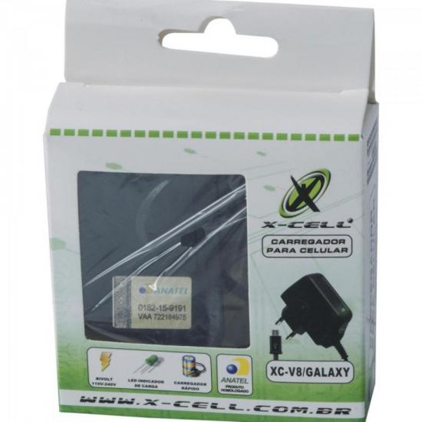 Carregador de Celular Micro USB Bivolt XC-CP-V8 Preto X-Cell