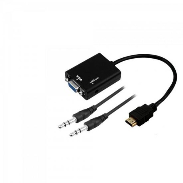 Conversor HDMI x VGA Chip Sce Preto