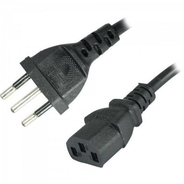 Cabo de Força Para Computador 10A 1,2Mt Tripolar Preto X-Cell