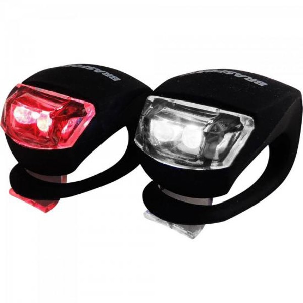 KIT Lanterna LED p/ Bike Preto BRASFORT