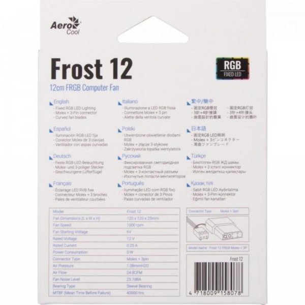 Cooler Fan Aerocool Frost Molex 12 FRGB