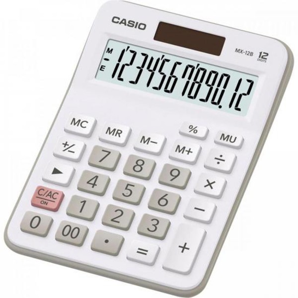 Calculadora de Mesa Casio MX12B-WE 12 Dígitos Branca