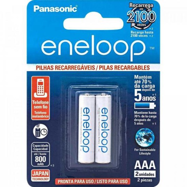 Pilha Recarregável 1,2V AAA 800mAh Eneloop (C/2 Pilhas) Panasonic - CAR / 2