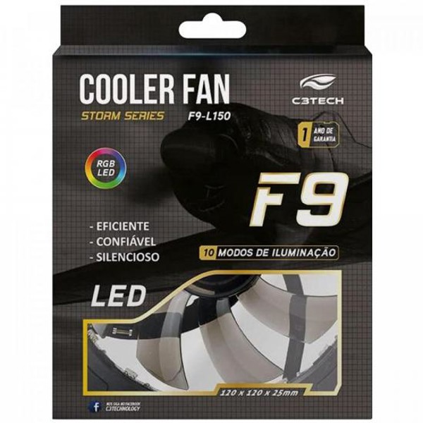 Cooler Fan 12cm RGB 18 LED Storm F9-L150RGB C3Tech