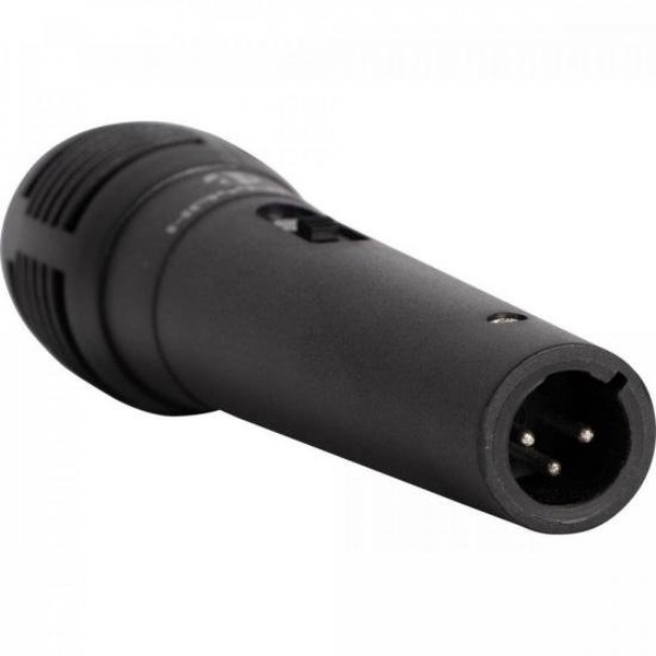 Microfone Hayonik MDH-102 Dinâmico Supercardióide Cabo 3M Preto