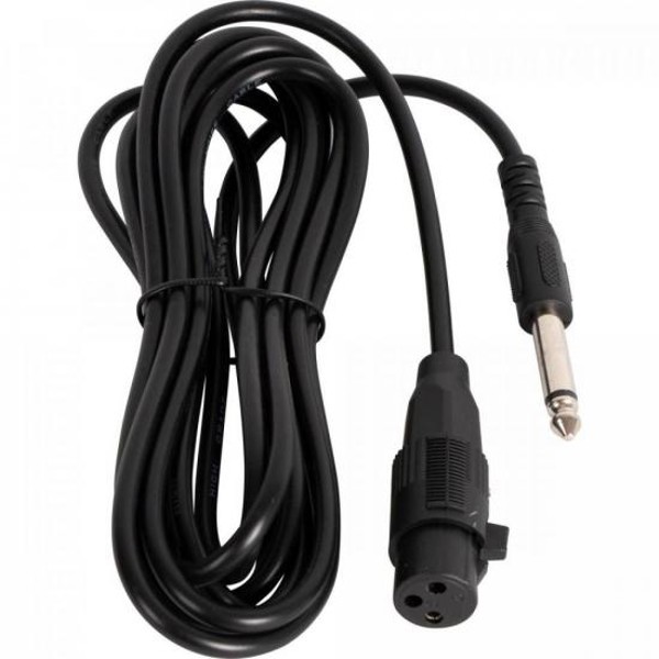 Microfone Hayonik MDH-102 Dinâmico Supercardióide Cabo 3M Preto