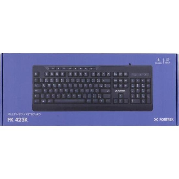 Teclado Multimídia Fortrek OLK101 Preto FK 423K