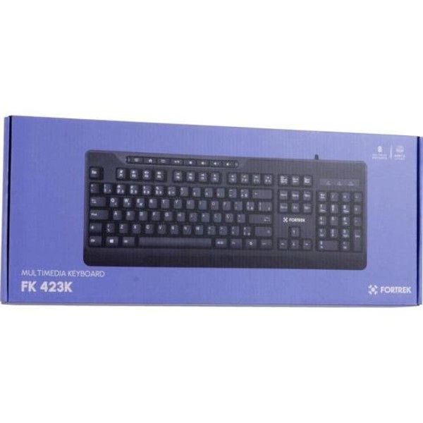 Teclado Multimídia Fortrek OLK101 Preto FK 423K