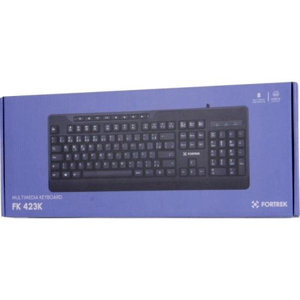 Teclado Multimídia Fortrek OLK101 Preto FK 423K