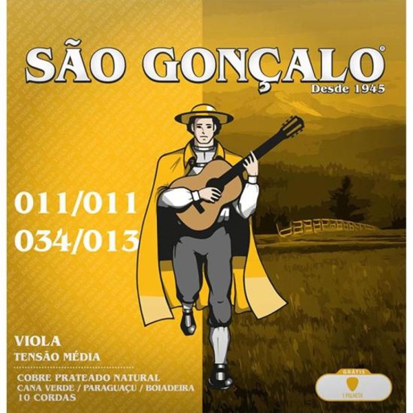 Encordoamento Para Viola Tensão Média .011 São Gonçalo