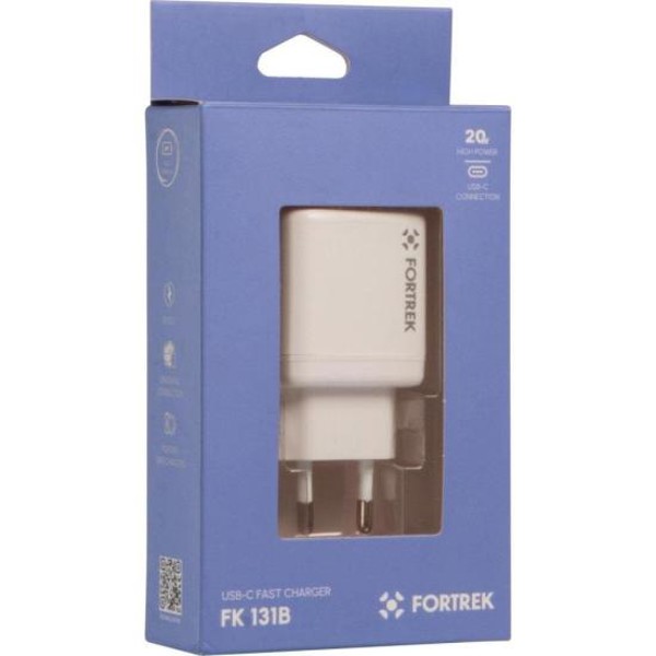 Carregador Universal USB-C Fortrek FK 131B 20w PD