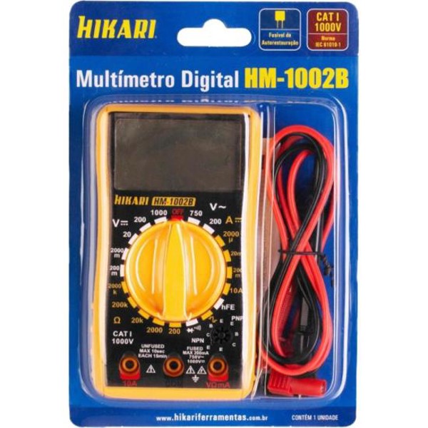 Multímetro Digital Hikari HM-1002B Amarelo/Preto