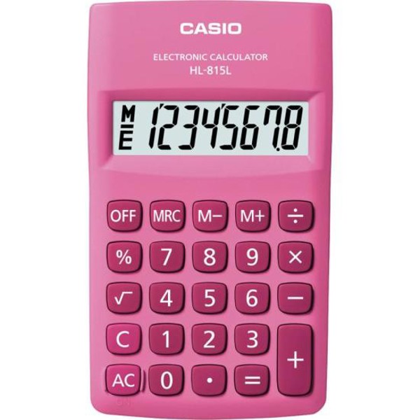 Calculadora de Bolso Casio HL815L 8 Dígitos Rosa