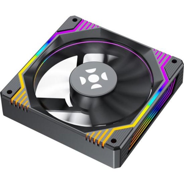 Kit Cooler Fan ARGB Fortrek Frosty Preto Com Controladora/Controle