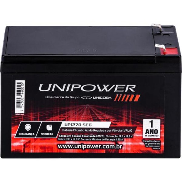 Bateria Estacionária Selada 12V 6,4Ah VRLA UP1270SEG Unipower