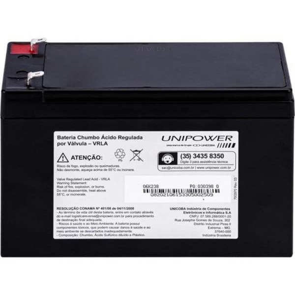 Bateria Estacionária Selada 12V 6,4Ah VRLA UP1270SEG Unipower