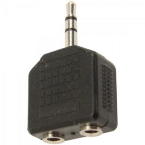 Adaptador 2 P2 Stereo x P2 Stereo Niquelado Genérico - DEZ / 10