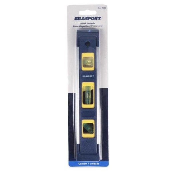Nível Torpedo Base Magnética 9" Brasfort