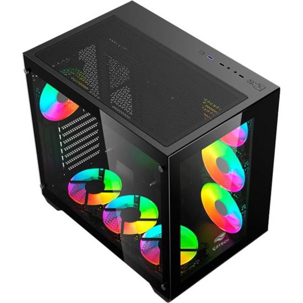 Gabinete Gamer C3Tech Aquarius MT-G910 Sem Fans Preto