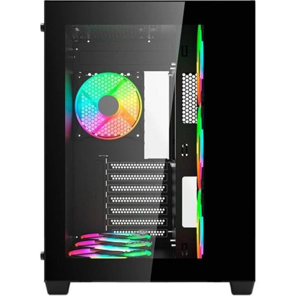 Gabinete Gamer C3Tech Aquarius MT-G910 Sem Fans Preto