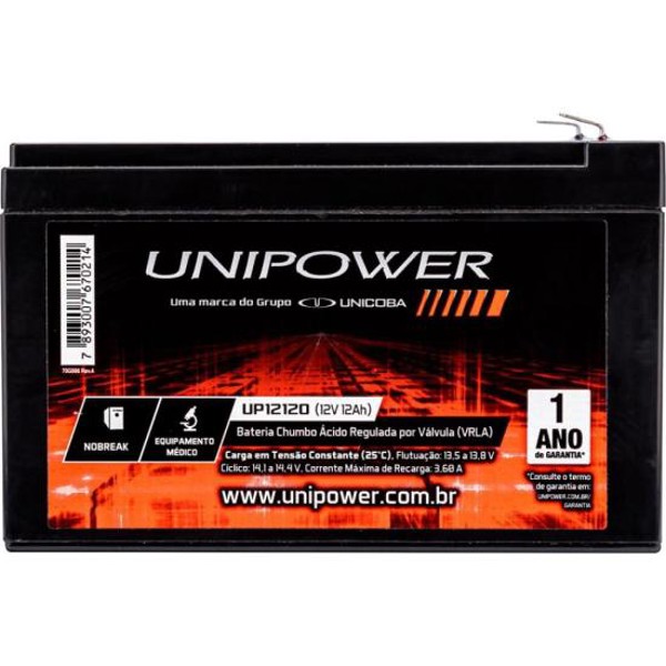 Bateria Estacionária Selada 12V 12Ah VRLA UP12120 Unipower