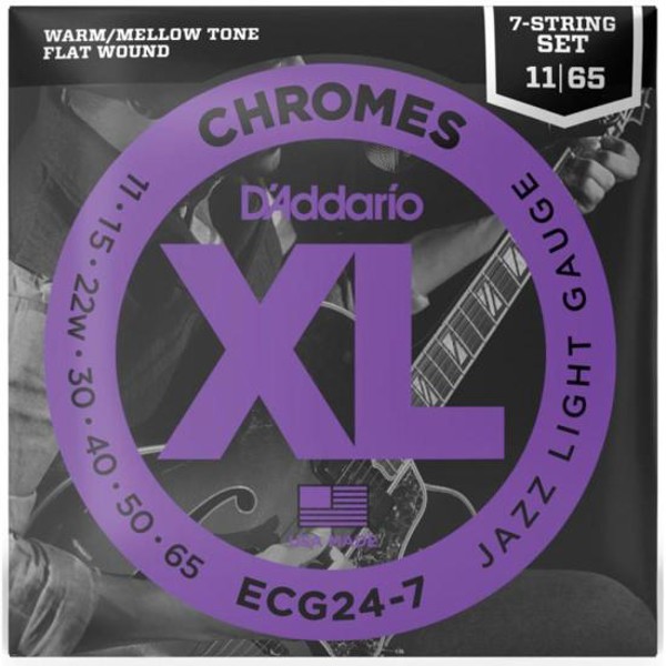 Encordoamento Guitarra 7 Cordas .011-.065 XL Chromes ECG24-7 D Addario