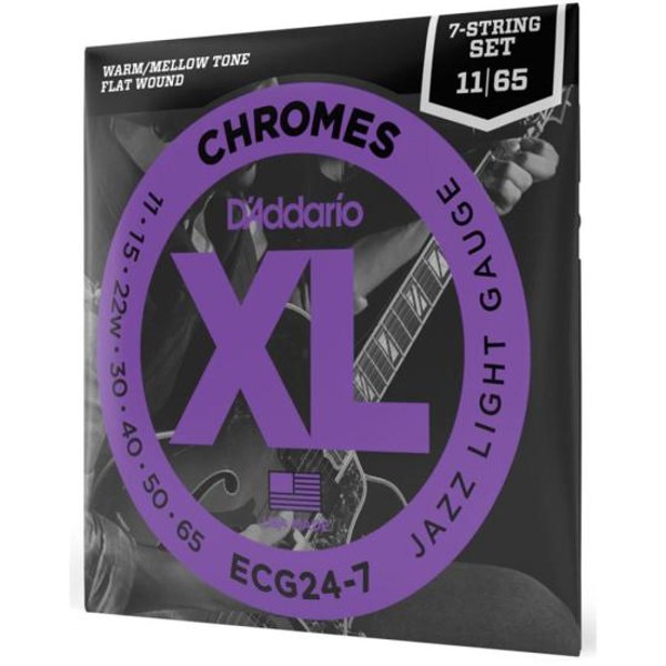 Encordoamento Guitarra 7 Cordas .011-.065 XL Chromes ECG24-7 D Addario