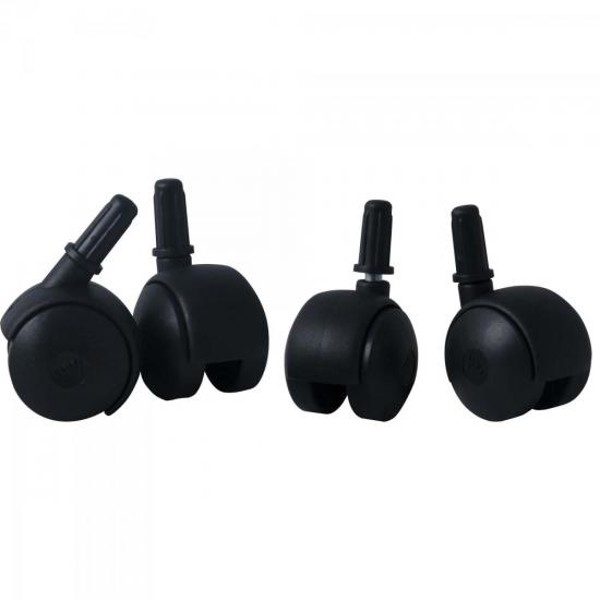 Suporte Para Gabinete Com Rodinhas Preto Masticmol