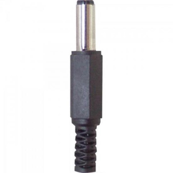 Plug P4 2,1 x 5,5 x 13mm Preto Genérico - PCT / 50