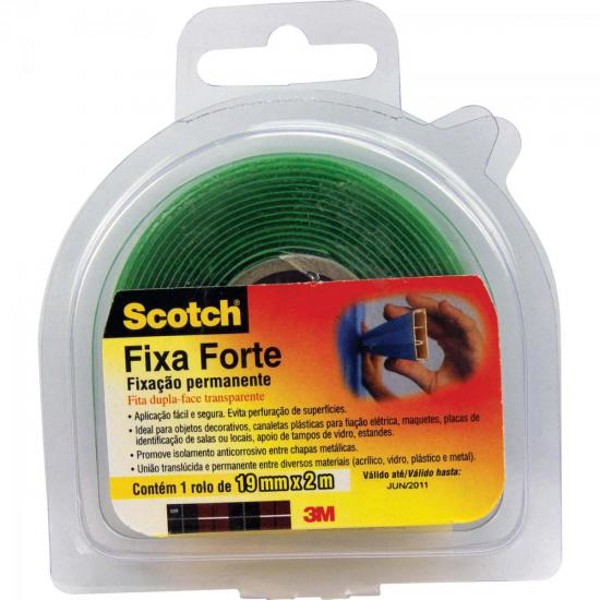 Fita Dupla Face Fixa Forte 19mmx2m Transparente 3M
