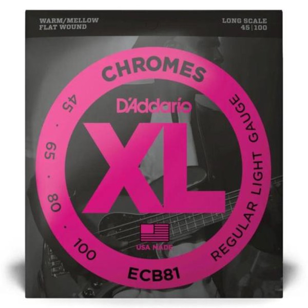 Encordoamento Baixo 4 Cordas .045-.100 XL Chromes ECB81 D Addario