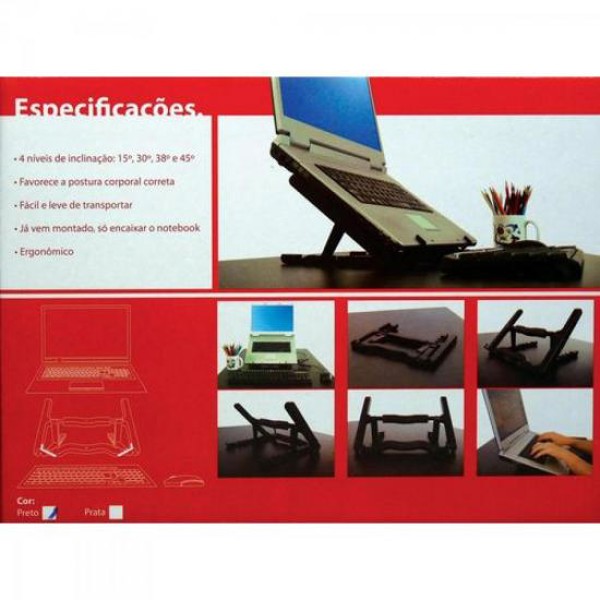 Suporte Para Notebook ST35 Preto Masticmol