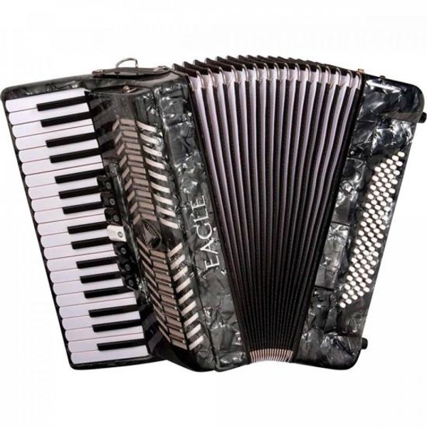 Acordeon Eagle EGA0780 80 Baixos Pearl Black